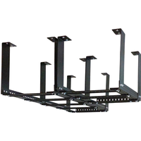 SCHULTE Regalwelt Deckenregal 'Vario' Metall schwarz 60 x 120 cm 100 kg 3er-Set