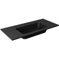 Fackelmann Waschtisch 'Vita' Gussmarmor mattschwarz 101 x 15,8 x 46,5 cm