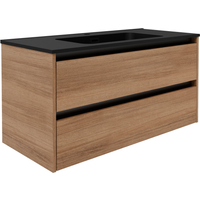 Fackelmann Waschtischunterschrank 'Vita' Eichefarben Braun/schwarz 100 x 50 x 46 cm