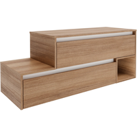 Fackelmann Waschtischunterschrank 'Vita' Eichefarben Braun/weiß rechts 128,7 x 51,6 x 46,5 cm
