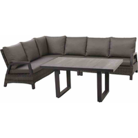 Siena Garden Loungemöbel-Set 'Taranto' anthrazit 5-teilig