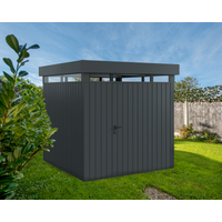 EcoStar Gerätehaus 'Euroline EFD5 Trend' anthrazitgrau 229 x 229 x 218 cm, Einzeltür, Lichtband