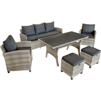 bellavista® Dining-Lounge-Set 'Prato' braun/grau 6-teilig