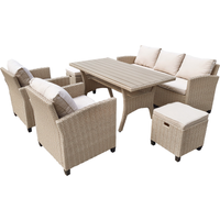 bellavista® Dining-Lounge-Set 'Prato' braun/beige 6-teilig
