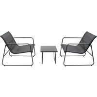 bellavista® Balkon-Lounge-Set 'Mali' schwarz 3-teilig