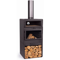 CookKing CookKing Terrassenofen 'Vento Plus' schwarz 50 x 50 x 150 cm mit Pizzaofen