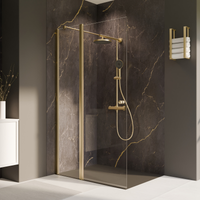 Breuer Duschwand 'Elana 2.0' mit beweglichem Element, links, goldfarben, 120 x 200 cm