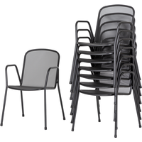 acamp acamp Gartenstuhlset 'Alfredo' stapelbar Metall schwarz 8 Stück