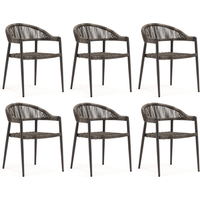 acamp acamp Gartensesselset 'Brooklyn' Aluminium anthrazit 6 Stück