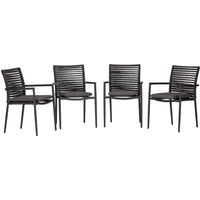 acamp acamp Gartenstuhlset 'New Jersey' stapelbar Aluminium anthrazit 4 Stück