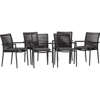 acamp acamp Gartenstuhlset 'New Jersey' stapelbar Aluminium anthrazit 6 Stück