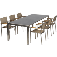 acamp acamp Gartenmöbelset 'Skye / Auris' für 6 Personen Edelstahl/Teakholz