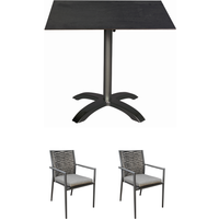 acamp acamp Gartenmöbelset 'New Jersey' für 2 Personen Aluminium/Holz