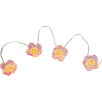 toom Solar Lichterkette 'Blumen' 20 LEDs rosa 190 cm
