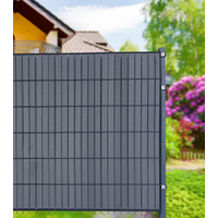 Sichtschutzpaneele für Doppelstabmatten WPC anthrazit 123 x 200 cm