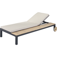 Sonnenliege 'Carina' beige/braun 208 x 89 x 40 cm