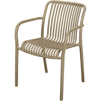 Gartenstuhl 'Frida' stapelbar Kunststoff beige 53 x 81 x 55 cm
