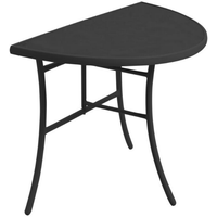 toom Gartentisch 'Frida' Stahl/Sicherheitsglas schwarz 101 x 51 x 70 cm