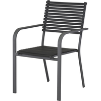 toom Gartenstuhl 'Marie' stapelbar Stahl schwarz 59 x 68 x 56 cm