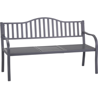 Gartenbank 'Birte' 3-Sitzer Stahl anthrazit 150 x 60 x 89 cm