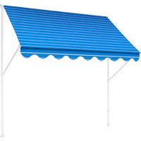 Angerer Freizeitmöbel Klemmmarkise 'Exklusiv' blau 350 x 150 cm