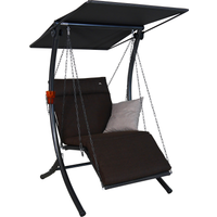 Angerer Freizeitmöbel Hollywoodschaukel 'Swing Smart' 1-Sitzer braun 100 x 160 x 145 cm