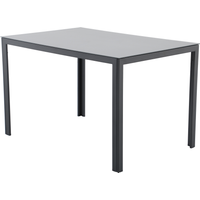 Gartentisch Stahl/Glas grau 90 x 50 x 75 cm
