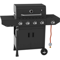EL FUEGO El Fuego Gasgrill 'Laredo' schwarz 123,5 x 107,5 x 52 cm