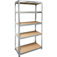 SCHULTE Regalwelt Schwerlast-Steckregal mit 5 Böden à 175 kg Traglast, verzinkt 180 x 90 x 40 cm