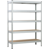 SCHULTE Regalwelt Schwerlast-Steckregal mit 5 Böden à 150 kg Traglast, verzinkt 180 x 120 x 40 cm