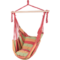Garden Pleasure Garden Pleasure Hängesessel 'Tobago' Holz gelb/grün/rot 90 x 120 x 65 cm