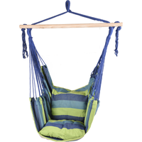 Garden Pleasure Garden Pleasure Hängesessel 'Tobago' Holz blau/grün 90 x 120 x 65 cm