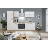 Respekta Küchenzeile 'Merle' mit E-Geräten KB270ESWCGKE weiß/eichefarben 270 cm