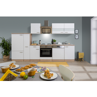 Respekta Küchenzeile 'Merle' mit E-Geräten KB310ESWS weiß/eichefarben 310 cm