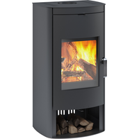 Accente International Kaminofen 'Kiruna 4.0' Spezialkeramik/Stahl schwarz 7,5 kW