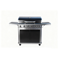 EL FUEGO El Fuego Gasgrill 'Detroit' silbern/schwarz 158,5 x 114 x 53,5 cm