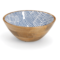Zeller Schale Mangoholz blau 30 x 12 x 30 cm