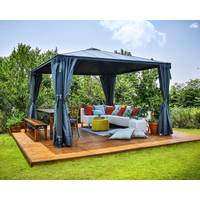 Palram-Canopia Palram-Canopia Pavillon 'Palermo' anthrazit 360 x 360 cm Polycarbonat grau