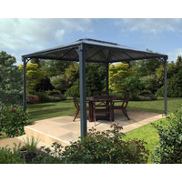 Palram-Canopia Palram-Canopia Pavillon 'Martinique' anthrazit 296 x 430 cm Polycarbonat grau