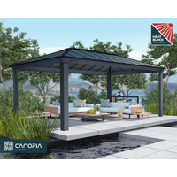 Palram-Canopia Palram-Canopia Pavillon 'Dallas' anthrazit 360 x 607 cm Polycarbonat grau