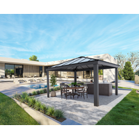 Palram-Canopia Palram-Canopia Pavillon 'Dallas' anthrazit 422 x 422 cm Polycarbonat grau
