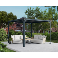 Palram-Canopia Palram-Canopia Pavillon 'Milano' anthrazit 309 x 309 cm Polycarbonat grau