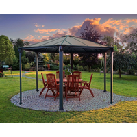 Palram-Canopia Palram-Canopia Pavillon 'Monaco' anthrazit 390 x 450 cm Polycarbonat grau