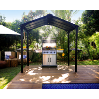 Palram-Canopia Palram-Canopia Grillpavillon 'Austin' schwarz 240 x 181 cm Polycarbonat grau