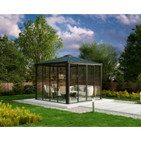 Palram-Canopia Palram-Canopia Pavillon 'Ledro' geschlossen anthrazit 295 x 295 cm Polycarbonat grau