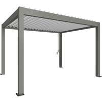 Biohort Pergola quarzgrau metallic/weiß 4 x 3 m