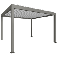 Biohort Pergola quarzgrau metallic/weiß 4 x 3,5 m