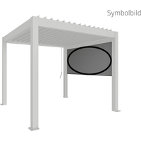 Biohort Seitenmarkise für Pergola quarzgrau 364 x 235 cm