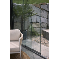 Biohort Glasschiebewand Klarglas Gr. 3 m dunkelgrau-metallic