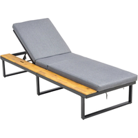 acamp acamp Sonnenliege 'Fano' beige/grau 196 x 70 x 30 cm